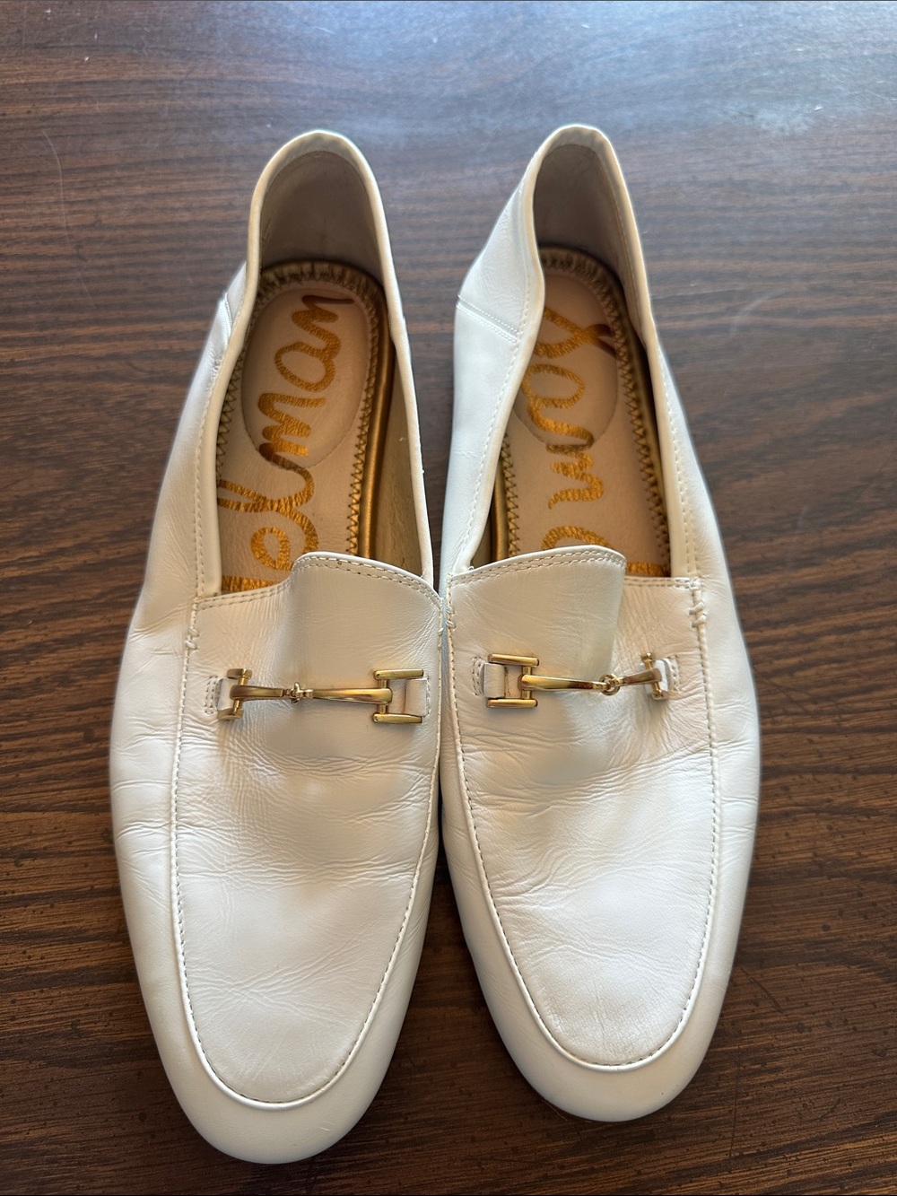 Sam Edelman White Leather Loafer